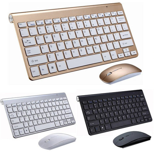 2.4 GHz Wireless Mini Keyboard And Optical Mouse Set - Family comes first essentialsDC - THE CEOGold