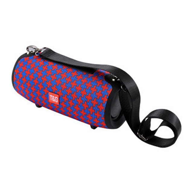 Large Waterproof Wireless Portable Bluetooth Speaker With Strap - Family comes first essentialsDC - THE CEOBlue/Red